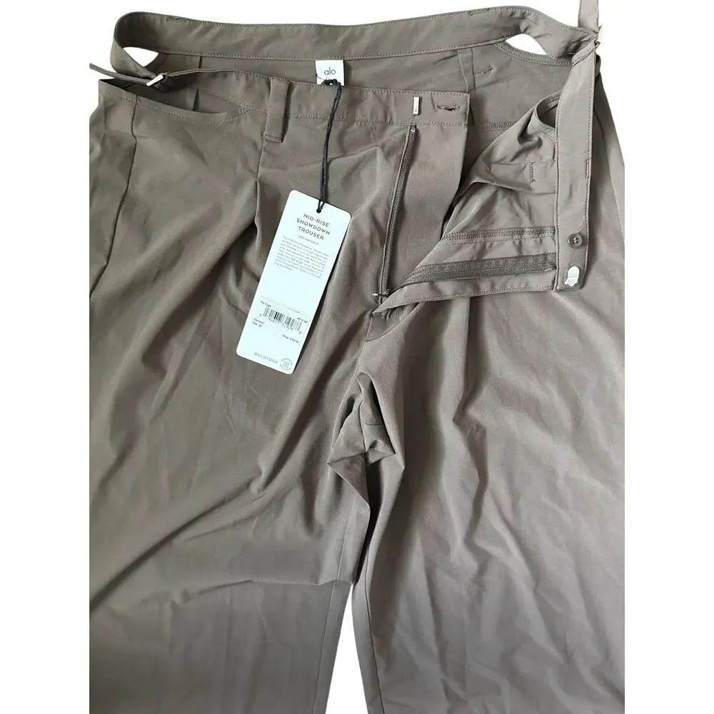 Alo Mid-Rise Showdown Trouser in Espresso Size XS